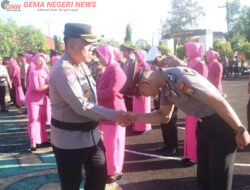 Kapolres Kaur Pimpin Upacara Korp Raport Kenaikan Pangkat Personel Polres Kaur