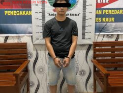 Satres Narkoba Polres Kaur Tangkap Pengedar Sabu di Kamar Hotel Bandar Bintuhan