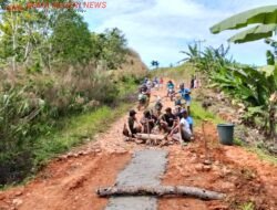 Warga Desa Pasar Jumat Kaur Bangun Jalan Secara Swadaya, Prioritaskan Akses Anak Sekolah