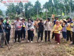 Polsek Nasal Dampingi Program Ketahanan Pangan Sahesade di Air Palawan