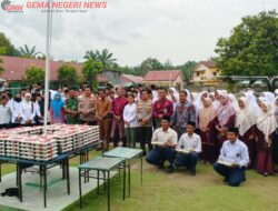 Launching Perdana Program Makan Bergizi Gratis di Desa Air Emas, 800 Porsi Dibagikan