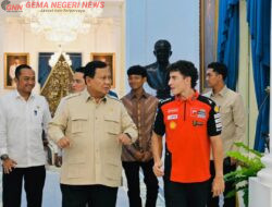 Presiden Prabowo Terima Marc Marquez dan Dua Pembalap Muda Indonesia di Istana Merdeka