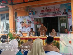 Usai Pimpin Apel di Pasar Taluk, Camat Kuantan Tengah Hadiri Musrenbang Sungai Jering