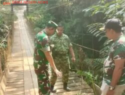 Dandim 0408/BS Tinjau Lokasi Pembangunan Jembatan Gantung di Desa Suka Jaya, Dorong Akses Masyarakat Lebih Baik