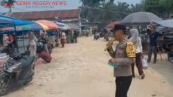Cegah Karhutla di Musim Kemarau, Polsek Singingi dan Pemdes Air Emas Turun Langsung Edukasi Warga