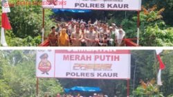 Putih Presisi Desa Air Palawan Diresmikan Kapolres Kaur, Akses Anak Sekolah Kini Lebih Aman
