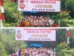 Putih Presisi Desa Air Palawan Diresmikan Kapolres Kaur, Akses Anak Sekolah Kini Lebih Aman