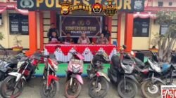 Polres Kaur Ungkap 5 Laporan Curanmor, 8 Motor Diamankan dan 2 Tersangka Ditangkap