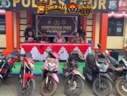 Polres Kaur Ungkap 5 Laporan Curanmor, 8 Motor Diamankan dan 2 Tersangka Ditangkap